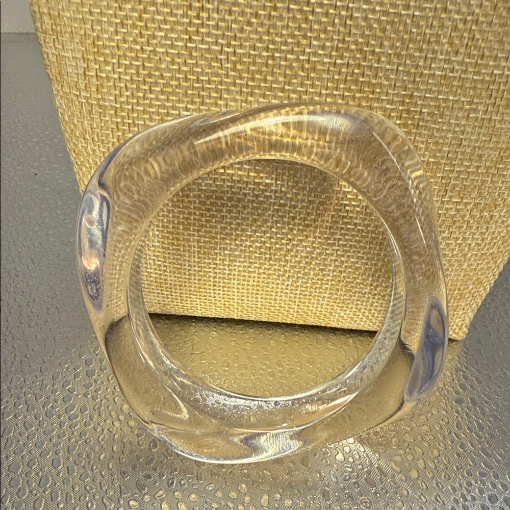 Clear Lucite Bangle Bracelet - Picture 3 of 7